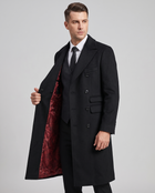 The Langford Long — Manteau à doublure rouge — détails et doublure