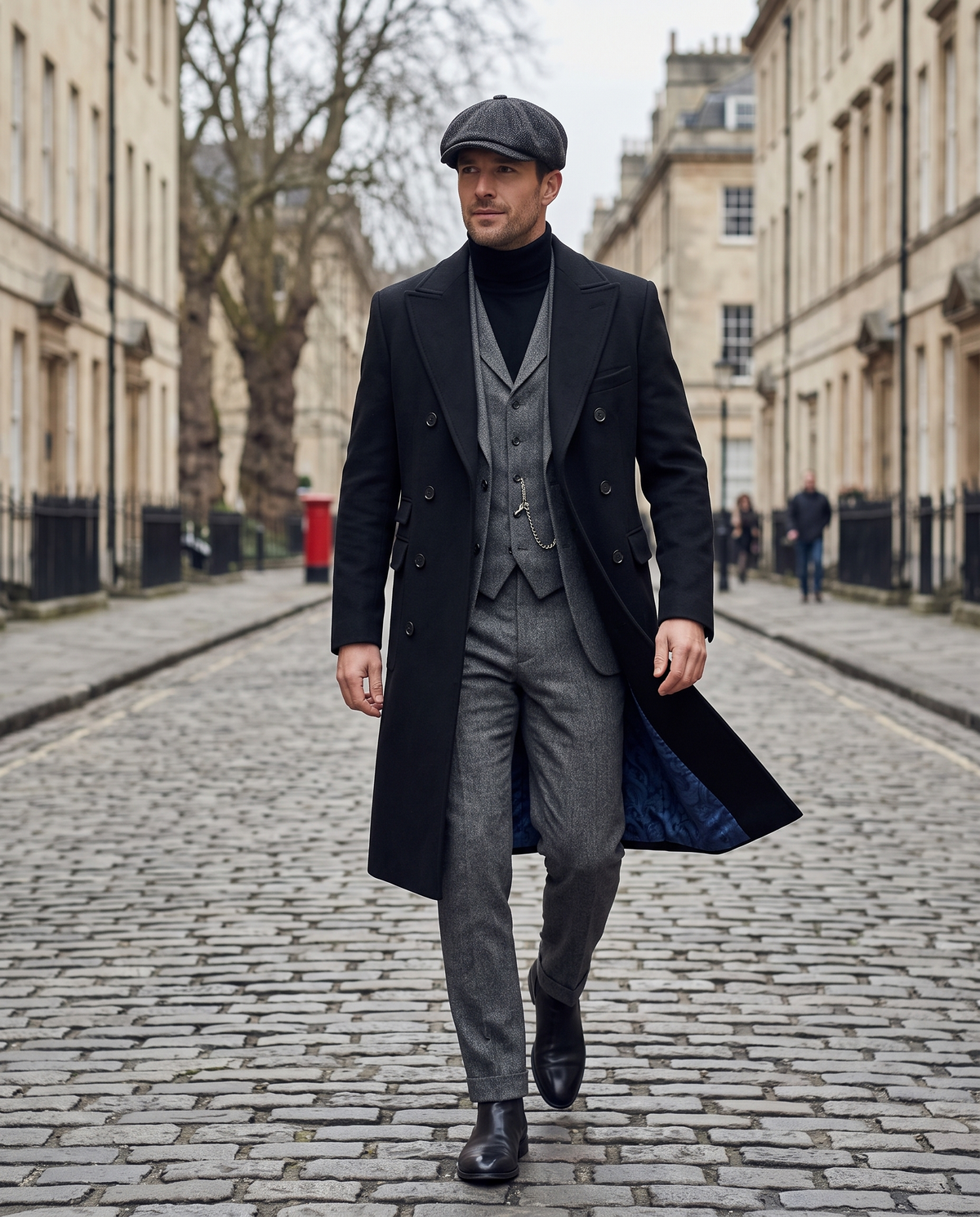 The Langford Long — Doublure bleue — allure britannique