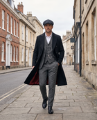 The Langford Long — Manteau à doublure rouge — allure britannique
