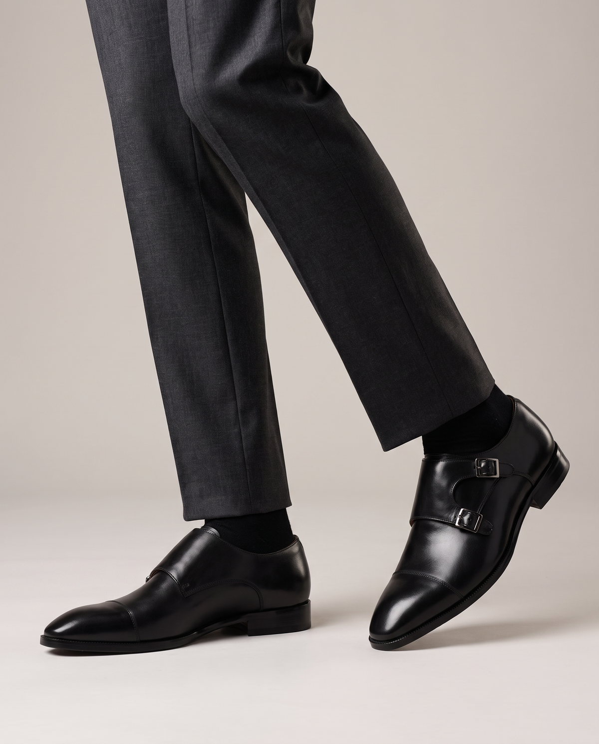 The Berkeley — Souliers à double boucle — Portées avec un pantalon de costume